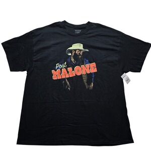 Post Malone Graphic Tee Country Tour Black XXXL Streetwear Band Shirt